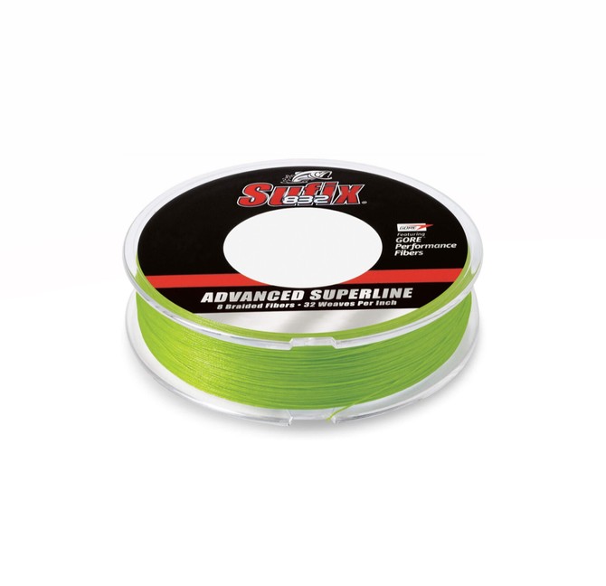 6lb, 10lb, 15lb Sufix 832 Advanced Superline Braid Neon chartreuse -  low-vis green