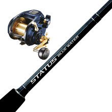 COMBO - Shimano Beastmaster 9000B + Status Blue Water Bent Butt 50-80lb + Free Braid